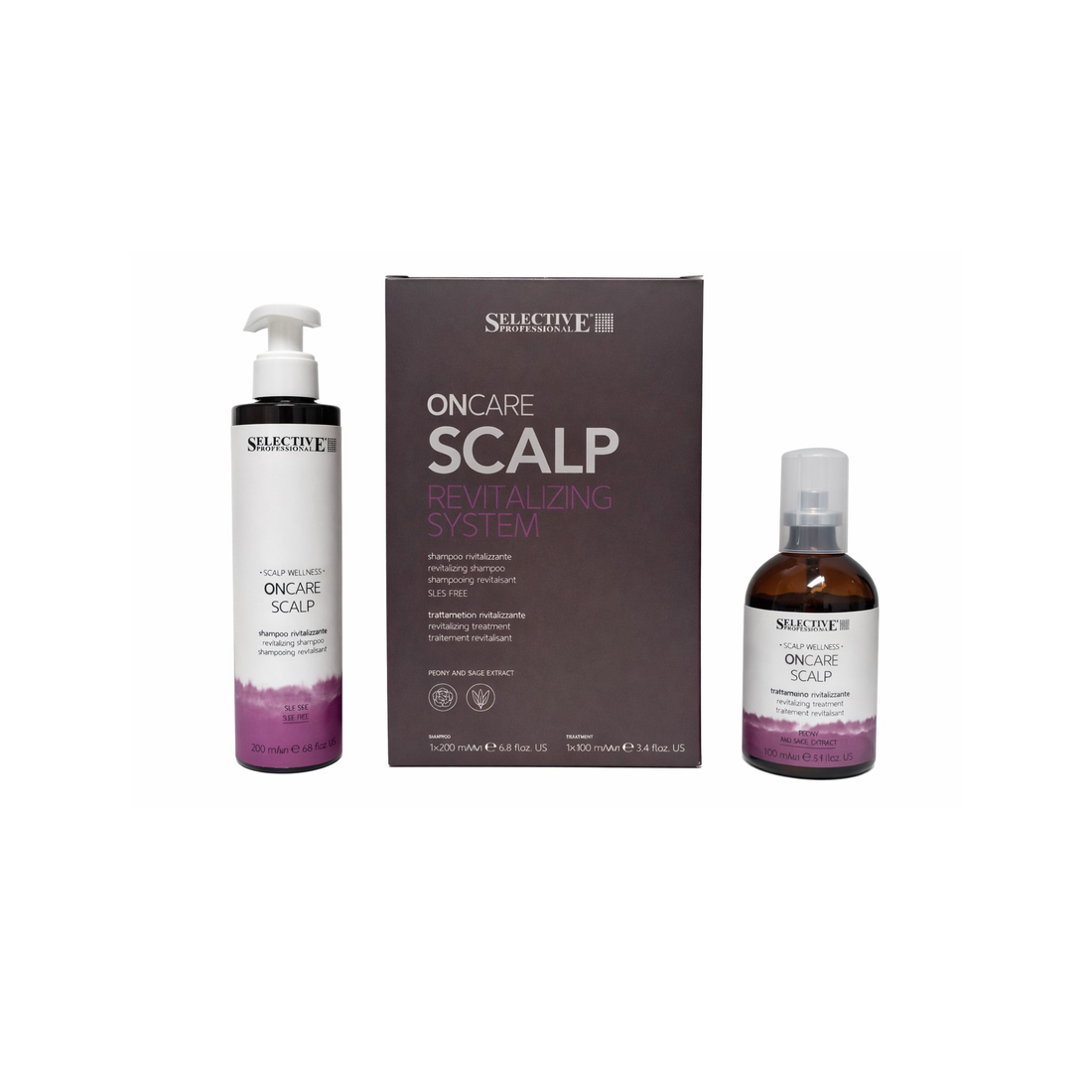 Selective OnCare Scalp Revitalizin - Shampoo 200ml + Treatment 100ml